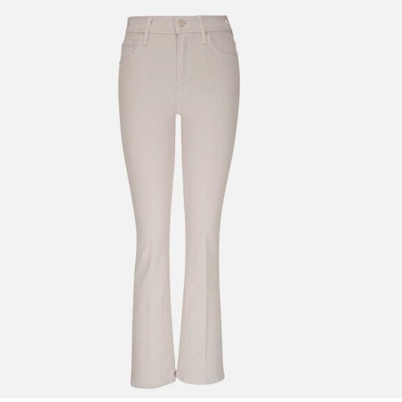 Mother Denim The Insider Flood High Rise Flare Jeans Ivory Play Date Size 27 - Picture 2 of 12
